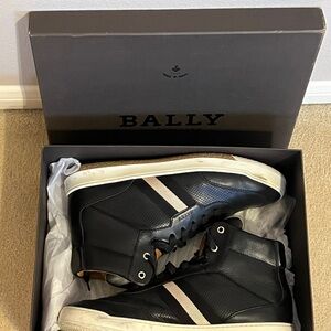 Bally Switzerland Atilio Black Leather High
Top Sneaker Men’s Size 11.5